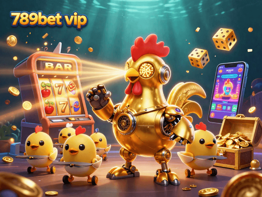 Engage with thrilling gameplay at 789bet vip, showcasing a dynamic casino scene with gold and jackpot symbols.