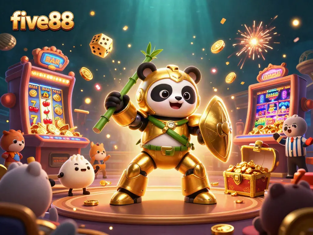 Experience thrilling adventures with five88 in this action-packed casino scene filled with excitement.