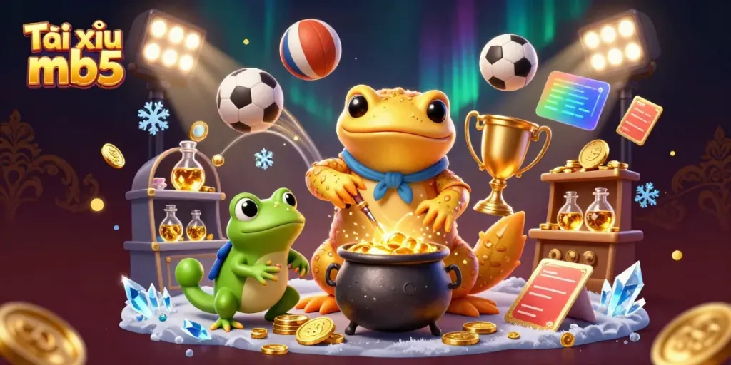 Experience Tài xỉu mb5 gameplay with vibrant characters blending magic and casino elements in a dynamic scene.