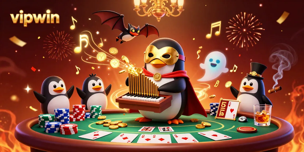 Experience exciting gameplay at vipwin casino with a vibrant 3D cartoon illustration.