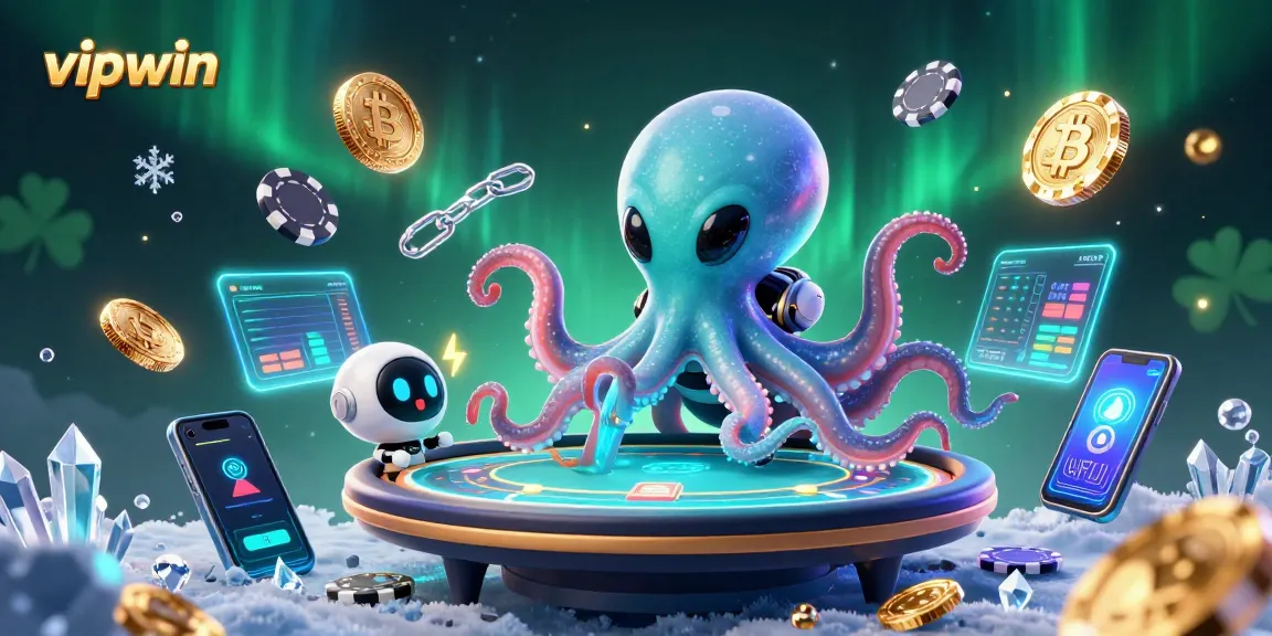 Play poker with the exciting alien octopus at vipwin's holographic table, exploring crypto gaming!