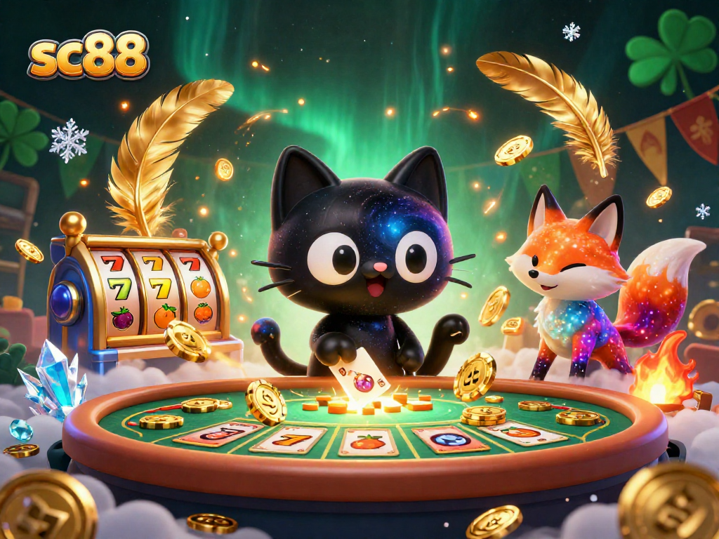 Engage in thrilling gameplay at sc88 with vibrant cosmic characters and dynamic casino elements.