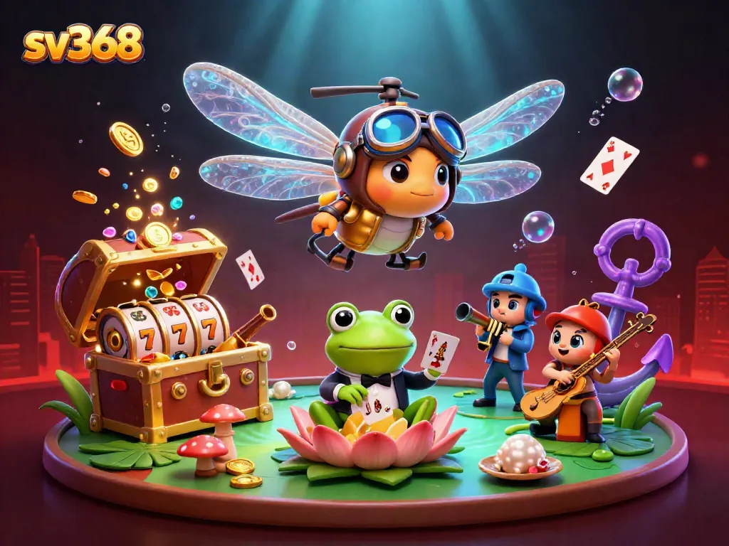 Engage with sv368's lively gaming scene featuring entertaining characters and thrilling slots.