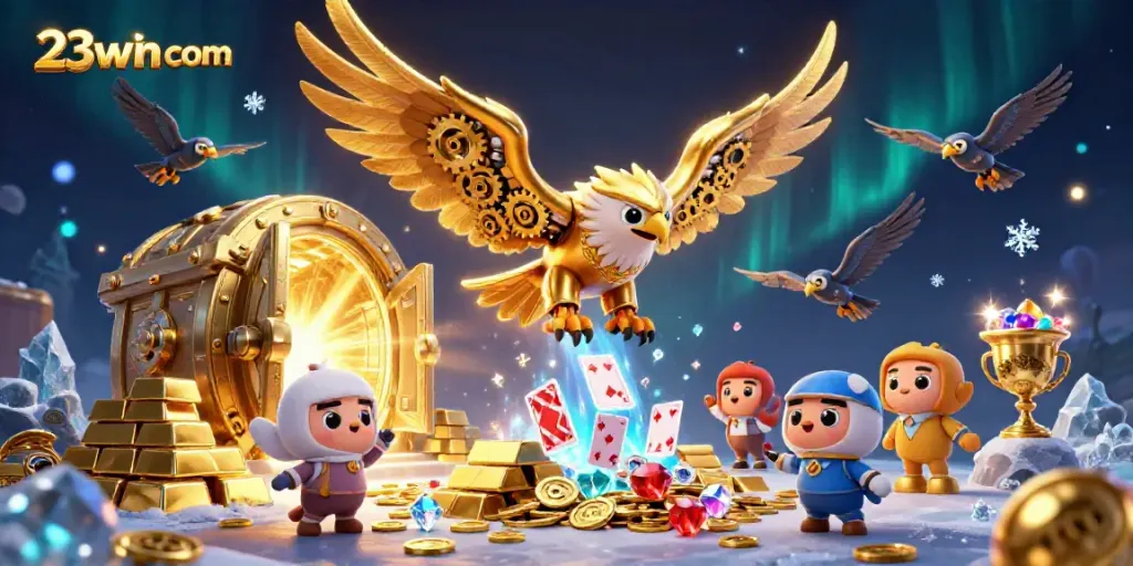 Experience thrilling wins at 23win com with a dynamic casino adventure illustrated.