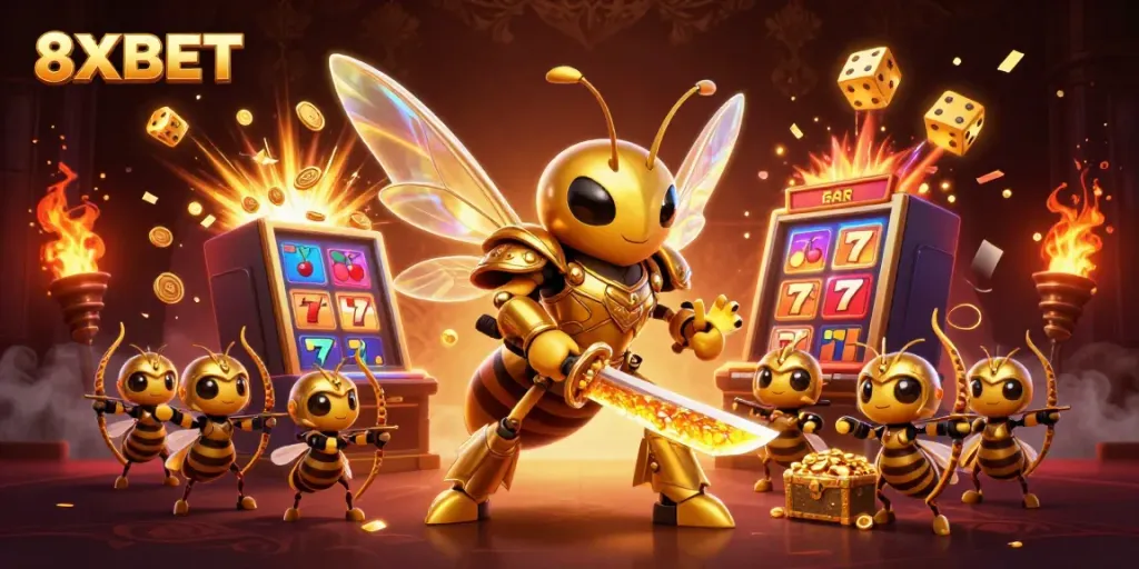 Spin the reels with 8XBET, where golden hornets and jackpot surprises await!