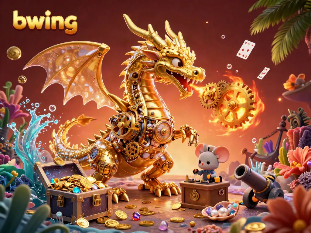 Engage in the thrilling bwing casino experience featuring vibrant underwater treasures and dynamic gaming elements in a stunning 3D scene.