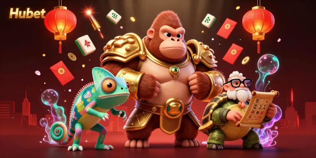 Experience thrilling gameplay at Hubet with vibrant 3D characters and engaging casino elements.