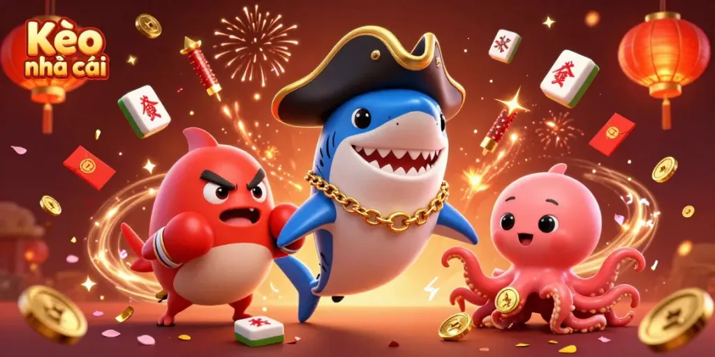 Experience Kèo nhà cái excitement with lively cartoon characters and vibrant casino elements!
