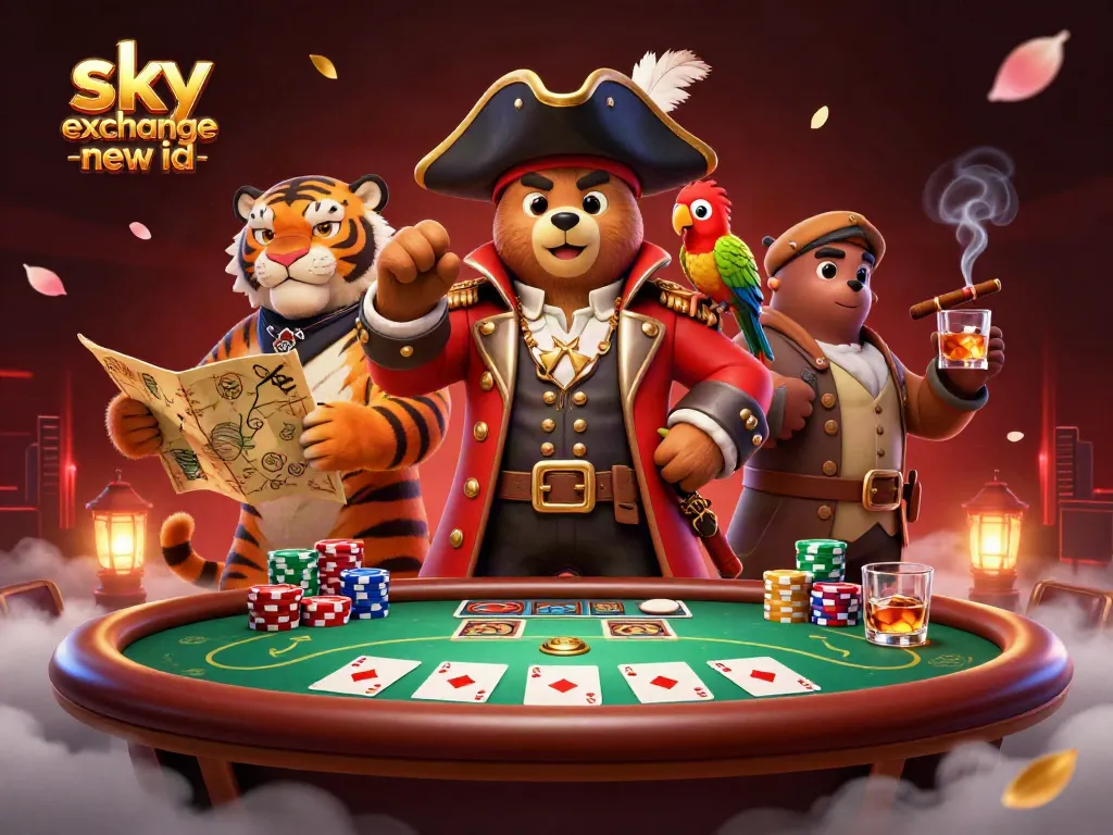 Place your bets with a sky exchange new id in a vibrant online casino scene featuring poker elements.