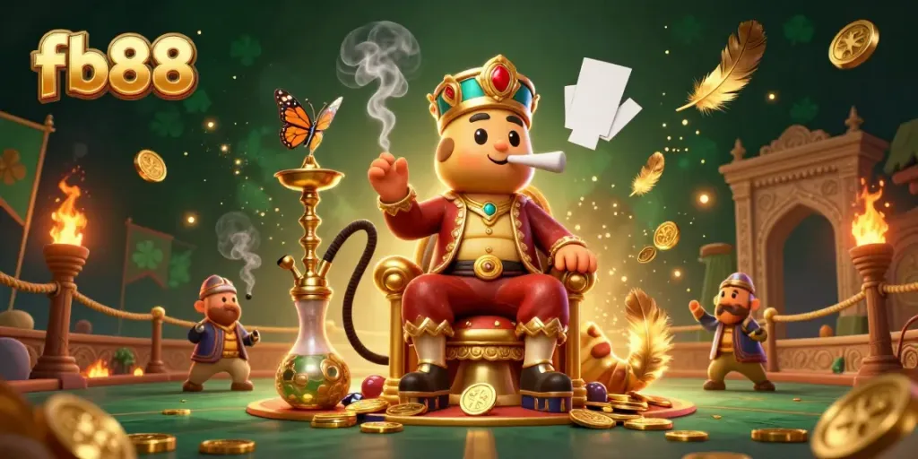 Feel the excitement at fb88 with a vibrant 3D magical casino scene bringing the thrills of gambling alive.