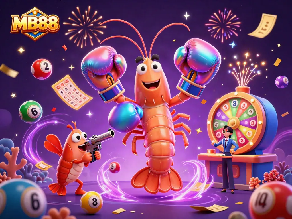 Engage in thrilling gameplay at MB88 with exciting lottery elements and animated characters.
